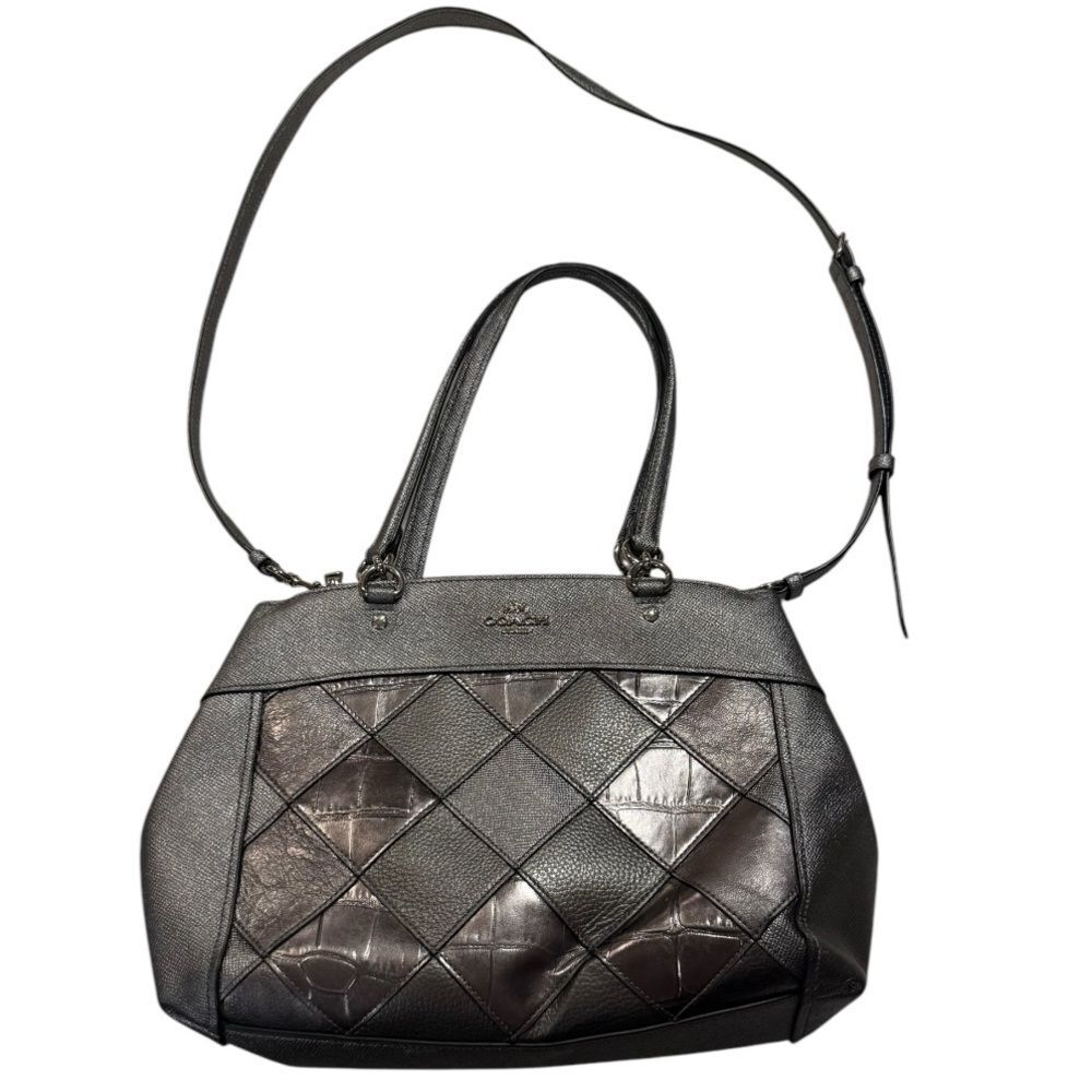 Coach Brooke Carryall with Patchwork Pattern 34890 Leather Purse Shoulder Bag